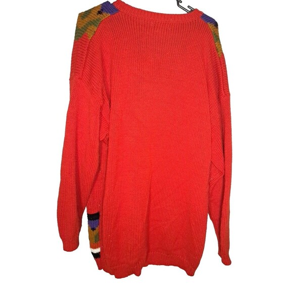 Vtg 80s 90s Women's Sweater B.I.B SML Sport 3XL Red Ugly Long Sleeve Retro - Picture 5 of 7